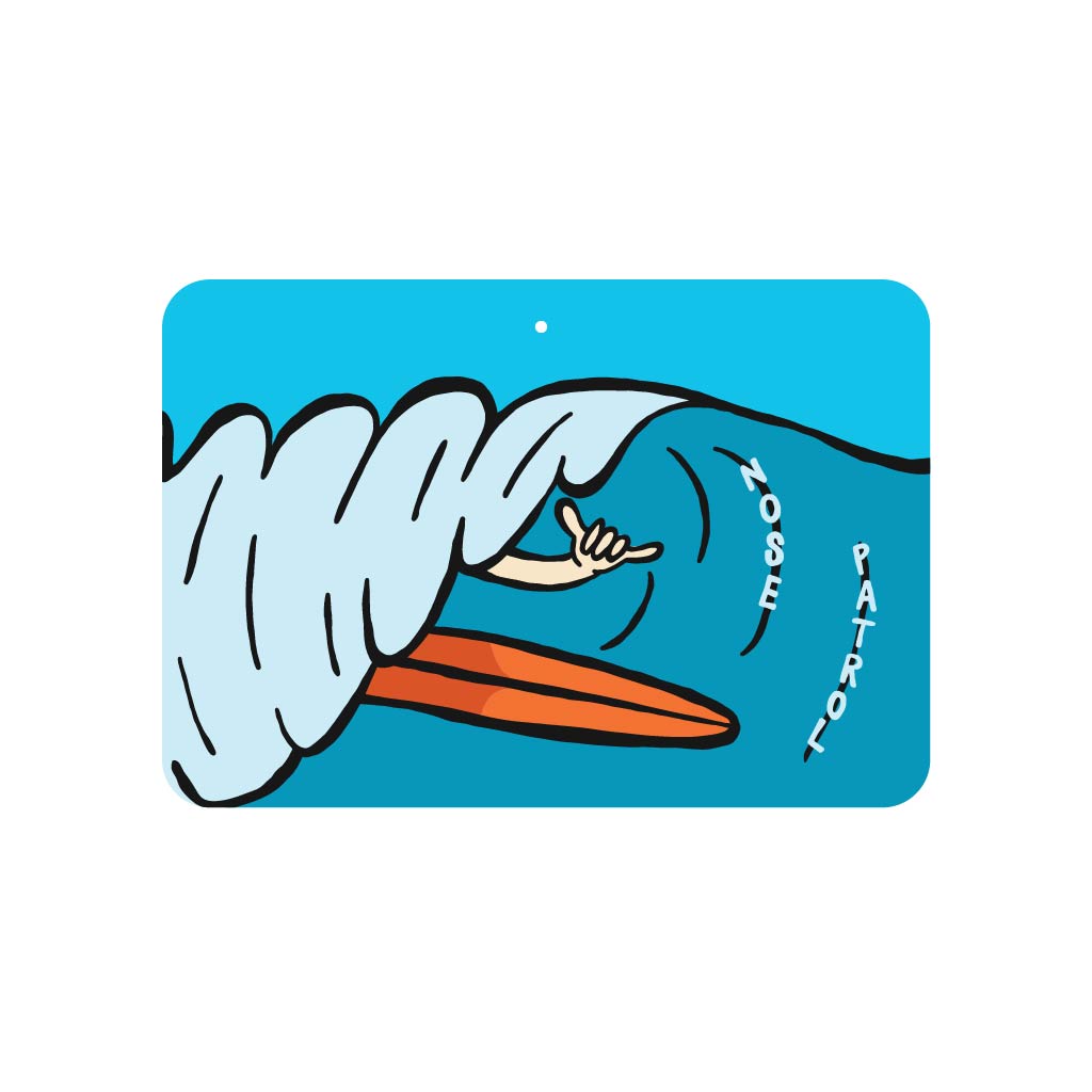 Nose Patrol Shaka Wave Car Air Freshener Coconut Scent